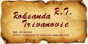 Roksanda Trivanović vizit kartica